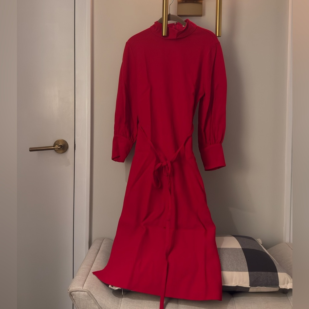 NEW with tags. Banana Republic red long sleeve dress.